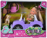 Simba Toys Évi baba Safari szett autóval és állatfigurákkal