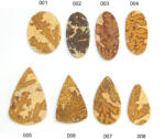  Cabochon German Dendritic Limestone Natural - Oval - Picatura - 31-66 x 16-38 x 3-7 mm - 1 Buc