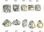  Cabochon din Pinolit Mineral Natural - Picatura - Dreptunghi - 30-40 x 18-33 x 5-7 mm - 1 Buc