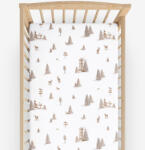 Goldea gyermek körgumis pamut lepedő kiságyba - hegyvidéki táj 70 x 140 cm