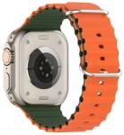 Beline Silicone Waves szíj Apple Watch 38/40/41mm - zöld-narancssárga