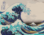 Alkotásutca A nagy hullám Kanagavánál - Hokusai - Számfestő készlet kereten 40x50