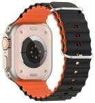 Beline Silicone Waves szíj Apple Watch 38/40/41mm - fekete-narancssárga