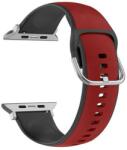 Beline Silico Leather szíj Apple Watch 42/44/45/49mm - piros-fekete