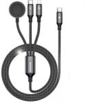 AWEI W23 Type-C/Lightning/Apple Watch töltőkábel 100W/10W/2.5W - fekete