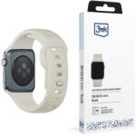 3MK szilikon óraszíj Apple Watch 38/40/41mm - törtfehér