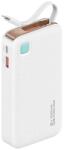 USAMS XY Series Powerbank visszahúzható kábellel Lightning 10000 mAh PD 20W - fehér