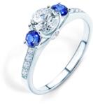 SAVICKI Inel de logodnă Dream: aur alb, safir alb - savicki - 7 729,00 RON
