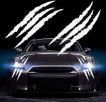 AVEX Set 2 stickere autoadezive Tuning, model "Monster Scratches", dimensiune 37 x 9 cm, culoare Alba (AVX-TUNING-07) - alemax