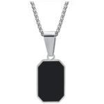 HARAHU Colier TI-34223 - Argintiu / Negru KP34223