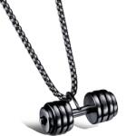HARAHU Colier Dumbbell - Negru KP34198