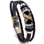 HARAHU Brățară bărbătească World - Tip - Negru / Aurie / 23cm KP34329