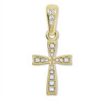 Soliter Brilio Pandantiv cruce delicat din aur galben 249 001 00570
