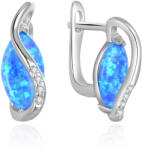 Beneto Ezüst fülbevaló szintetikus opállal AGUC2607