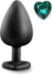 Mokko Toys Dop Anal Brighty, Large, Silicon, Negru/Verde, Mokko Toys