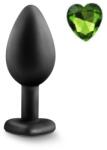 Mokko Toys Dop Anal Brighty, Medium, Silicon, Negru/Verde, Mokko Toys