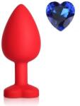 Mokko Toys Dop Anal Brighty, Large, Silicon, Rosu/Albastru, Mokko Toys