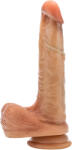 Blush Novelties Renaissance Davinci 8 Inch Sliding Foreskin Dildo with Squeezable Balls Tan Dildo
