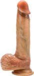 Blush Novelties Renaissance Raphael 9.5 Inch Sliding Foreskin Dildo with Squeezable Balls Tan Dildo