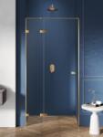 NEW TRENDY Avexa Gold Brushed zuhanyajtók 130 cm dönthető arany csiszolt/átlátszó üveg EXK-1724 (EXK1724)