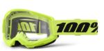  100% STRATA 2 gyerek motokrossz szemüveg neon sárga, átlátszó plexi