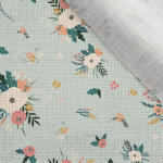 Takoy Lenvászon 130g virágok menta alapon