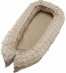 Somnart Pozitionator SomnArt baby nest, 94x60cm, cu dantela, crem