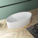 CasaVie Cada baie freestanding, ovala, 170x85 cm, alb lucios, cu iluminare LED, Gloria (XPC-G4012)