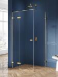 NEW TRENDY Avexa Gold Brushed cabină de duș 120x90 cm dreptunghiular auriu periat/sticlă transparentă EXK-1750 (EXK1750)