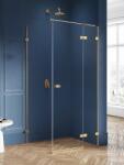 NEW TRENDY Avexa Gold Brushed cabină de duș 110x80 cm dreptunghiular auriu periat/sticlă transparentă EXK-1737 (EXK1737)