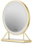 Humanas hm04 kerek álló smiktükör, 40 cm átmérő, led, integrált érintő gombok, 3 színhőmérséklet, arany HUHS2855 GOLD (508763)