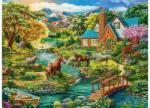 Castorland C-200931 - Idilli ház, lovakkal - 2000 db-os puzzle