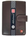 ALBATROSS RF védett barna , álló, patentos nyelves férfi bőr pénz és irattárca 313-SNMW09L
