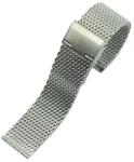  Bratara milaneza argintie făra siguranta 18mm