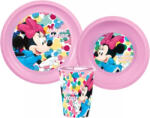 Disney Minnie étkészlet, műanyag szett 260 ml-es pohárral Nr1