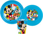Disney Mickey étkészlet, műanyag szett 260 ml-es pohárral Nr1