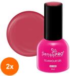 SensoPRO Set 2 x Oja Semipermanenta Glamour Gel SensoPRO Milano 8 ml, Red Dress 92