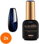 LUXORISE Set 2 x Oja Semipermanenta LUXORISE MAGNETICA - Disco, Midnight Glitz 10ml