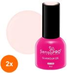 SensoPRO Set 2 x Oja Semipermanenta Glamour Gel SensoPRO Milano 8 ml, Hazelnut Creme 83