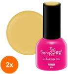 SensoPRO Set 2 x Oja Semipermanenta Glamour Gel SensoPRO Milano 8 ml, Pineapple Vodka 37