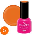 SensoPRO Set 2 x Oja Semipermanenta Glamour Gel SensoPRO Milano 8 ml, Ravishing Coral 51