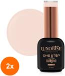 LUXORISE Set 2 x Oja Semipermanenta One Step, Diamond Frosting Rose 10 ml, Luxorise