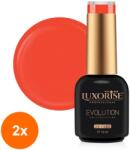 LUXORISE Set 2 x Oja Semipermanenta Luxorise Evolution, Beach Breeze, Papaya Cocktail 10 ml