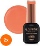 LUXORISE Set 2 x Oja Semipermanenta One Step, Diamond Spanish Grapefruit 10 ml, Luxorise