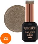 LUXORISE Set 2 x Oja Semipermanenta One Step, Diamond Champagne Party 10 ml, Luxorise