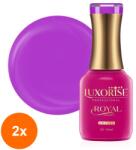 LUXORISE Set 2 x Oja Semipermanenta Royal Collection Luxorise, Royal Peony 15 ml