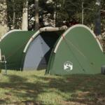 vidaXL Cort de camping tunel pentru 4 persoane, verde, impermeabil (94394) Cort