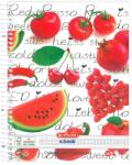 Herlitz Caiet A5 cu spirala Herlitz 9484750, 100 file, 70 g/mp, Matematica, Motiv enjoy life (9484750)