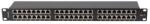 Lanberg Patch panel 48 port 1U 19" CAT. 5e FTP, árnyékolt, fekete PPS5-1048-B (PPS5-1048-B)