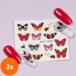 Luxorise Set 3 x Tatuaj Unghii Luxorise Butterfly Glare, Stz-1000 (TOT-3xTBY-L3266)